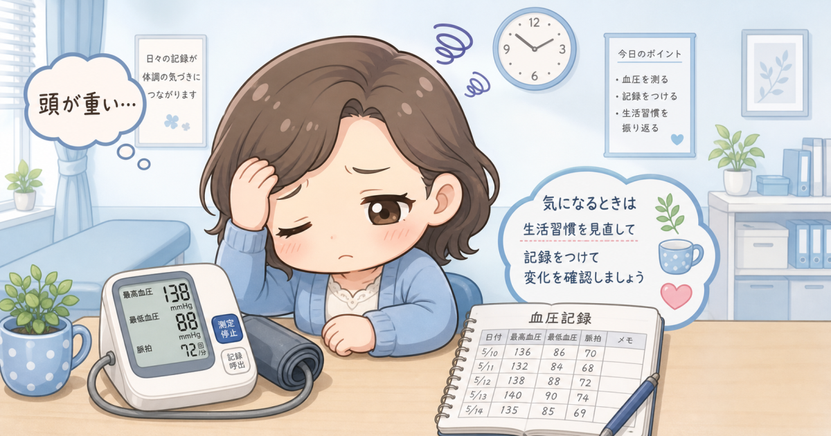頭が重い・めまいは血圧のせい？自宅でできる確認法と受診目安